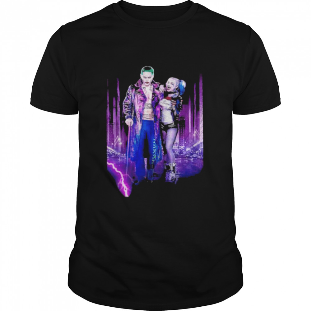 Harley Quinn And Joker In City Shirt