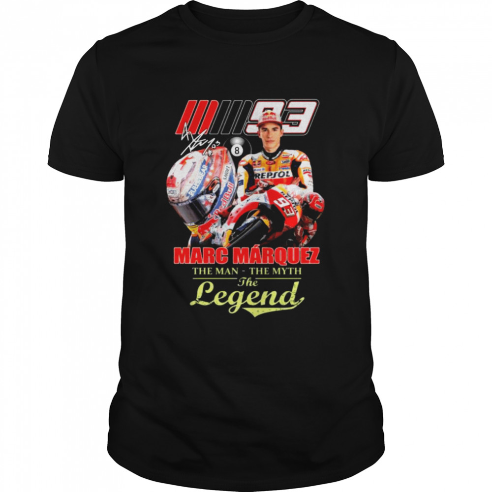 93 Marc Marquez The Man The Myth The Legends Signatures 2021 Shirt