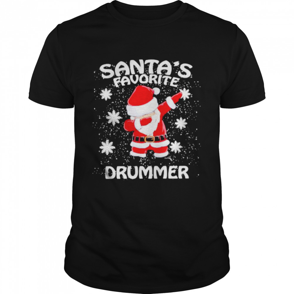 Santa Claus favorite drummer Christmas shirt