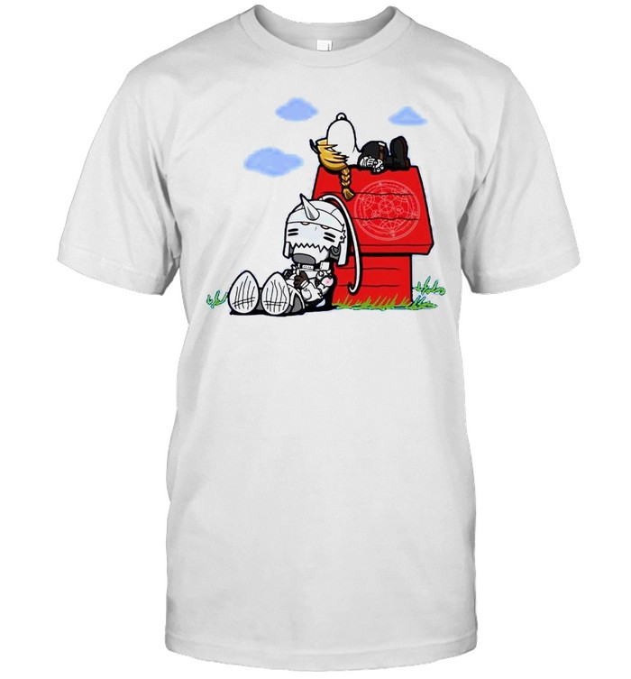 Premium fullmetal Alchemist mashup Charlie Brown and Snoopy red house shirt