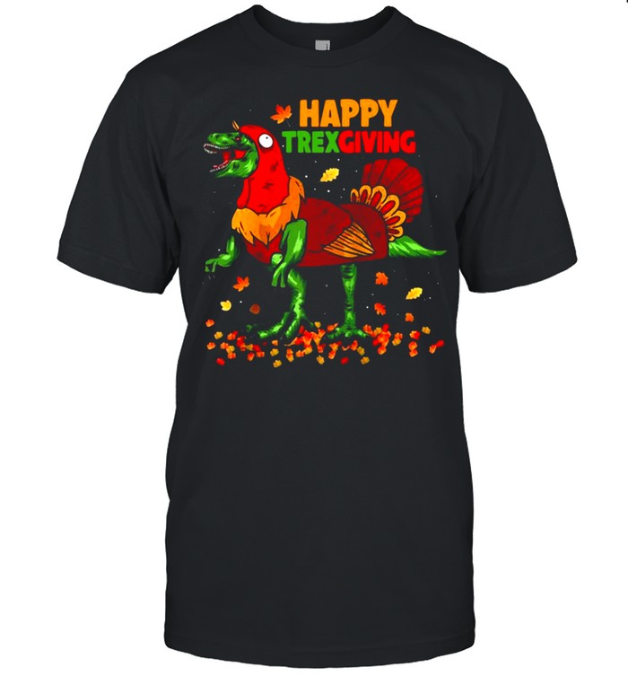 Happy TRex Dinosaur Thanksgiving Holiday Vintage T-shirt