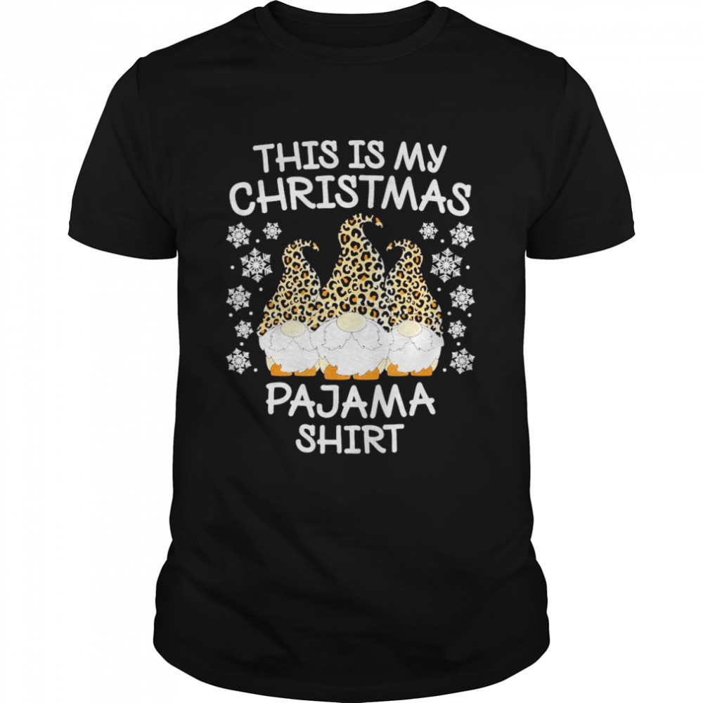 Leopard Gnome This Is My Christmas Pajama Shirt