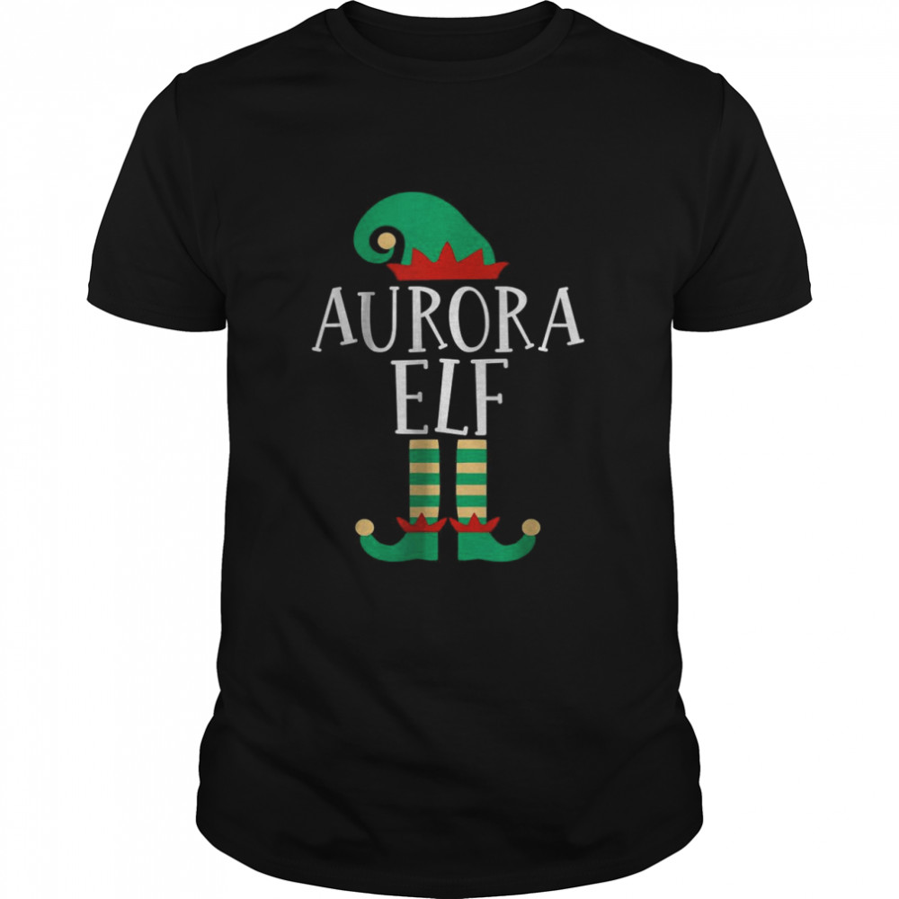 The Aurora Elf Funny Family Matching Christmas Pajamas T-Shirt