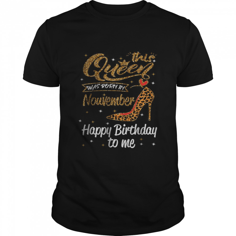 This Queen Was Born In December Happy Birthday To Me leopard T-Shirt