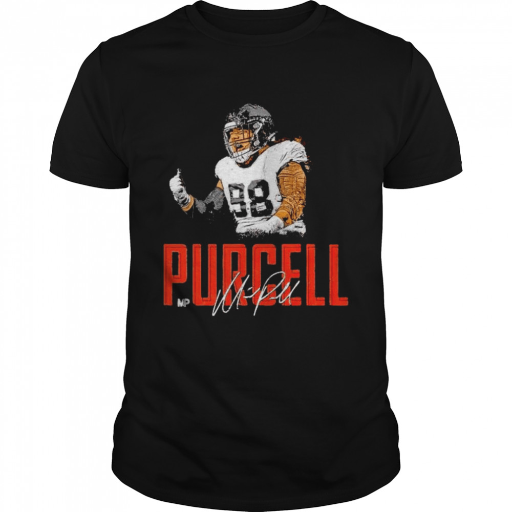 denver Football Mike Purcell player name signature shirt
