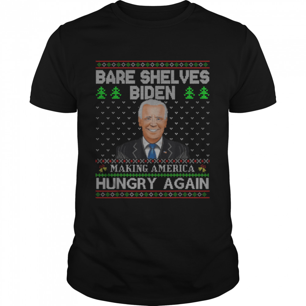 Bare Shelves Biden Funny Meme Christmas Foxtrot Xmas Bravo T-Shirt B09JS1JPZ5