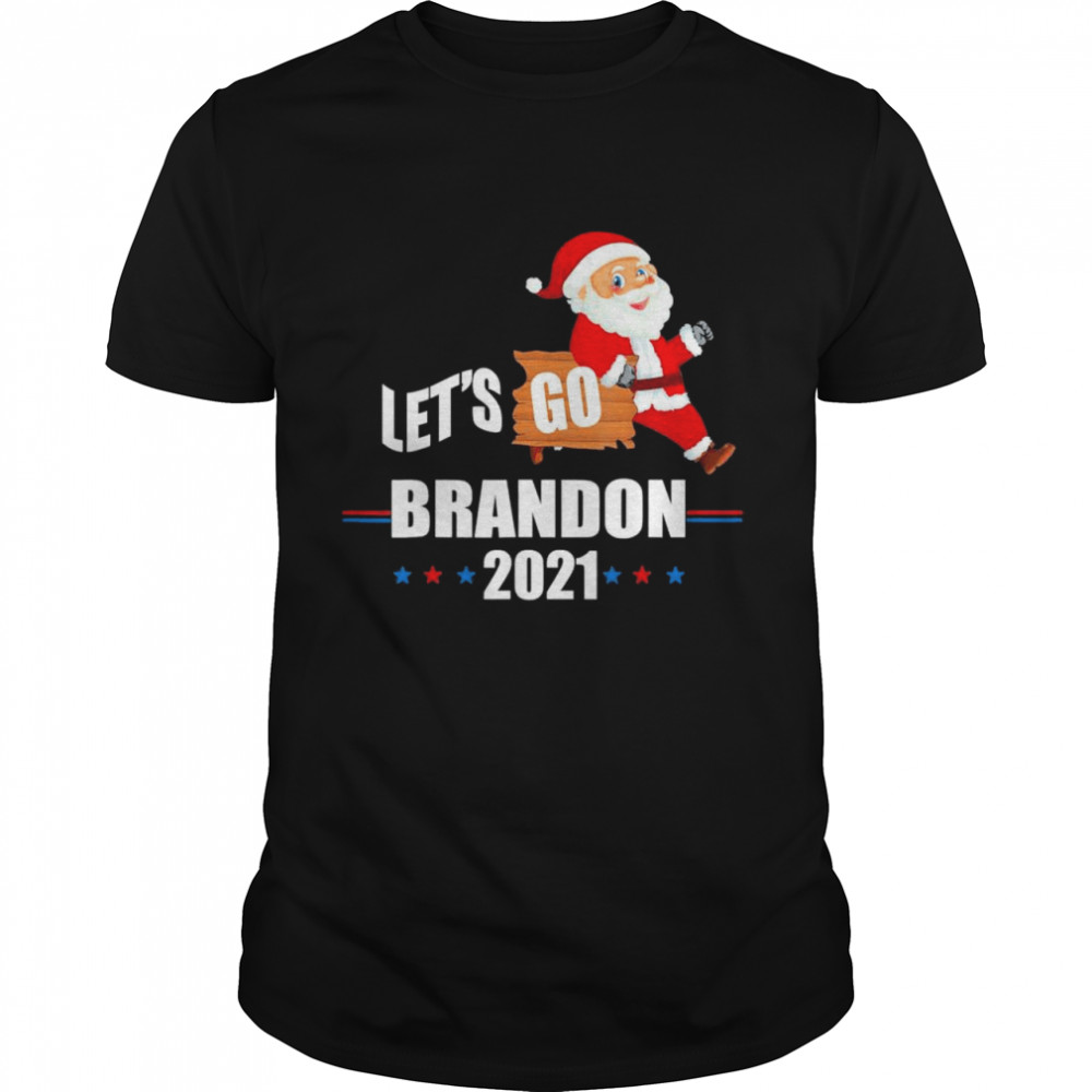 Premium Happy Christmas Santa Let’s Go Brandon 2021 T-Shirt