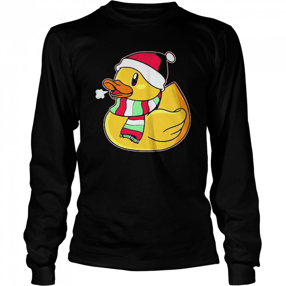 Santa Duck Xmas Sweat T-shirt Long Sleeved T-shirt