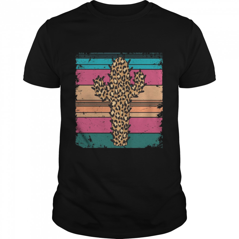 Western Leopard Cheetah Cactus Cowgirl Rodeo Cowgirl Shirt