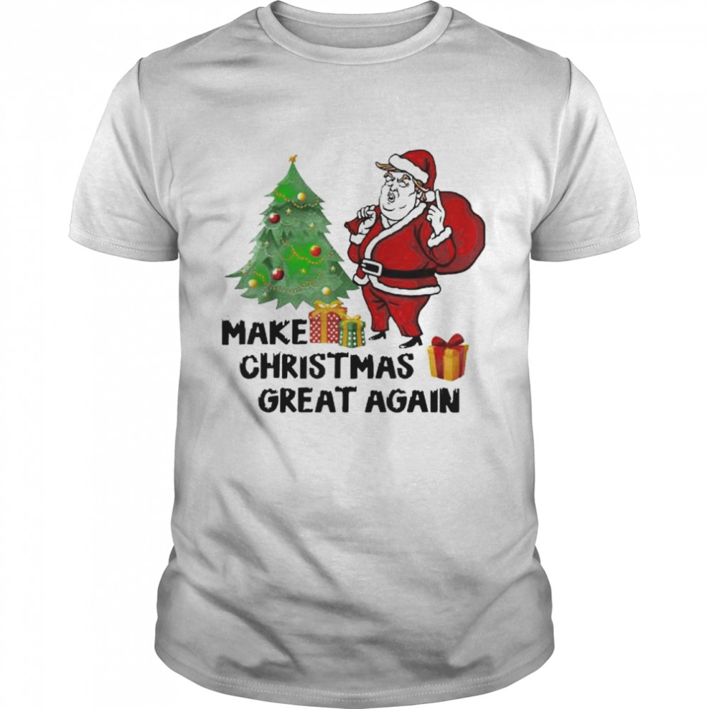 Santa Donald Trump make Christmas great again tshirt