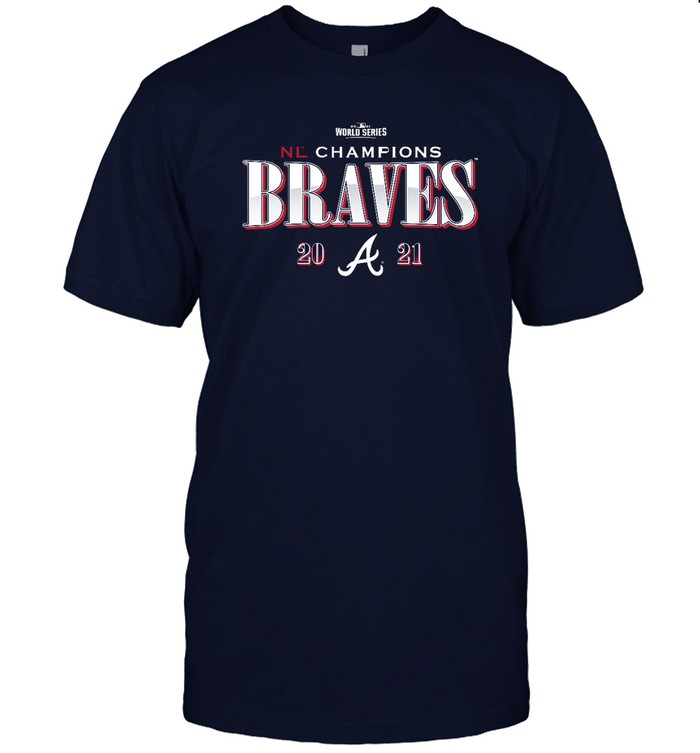 Atlanta Braves Fanatics Branded Navy 2021 National League Champions Bloop Single Roster T Shirt