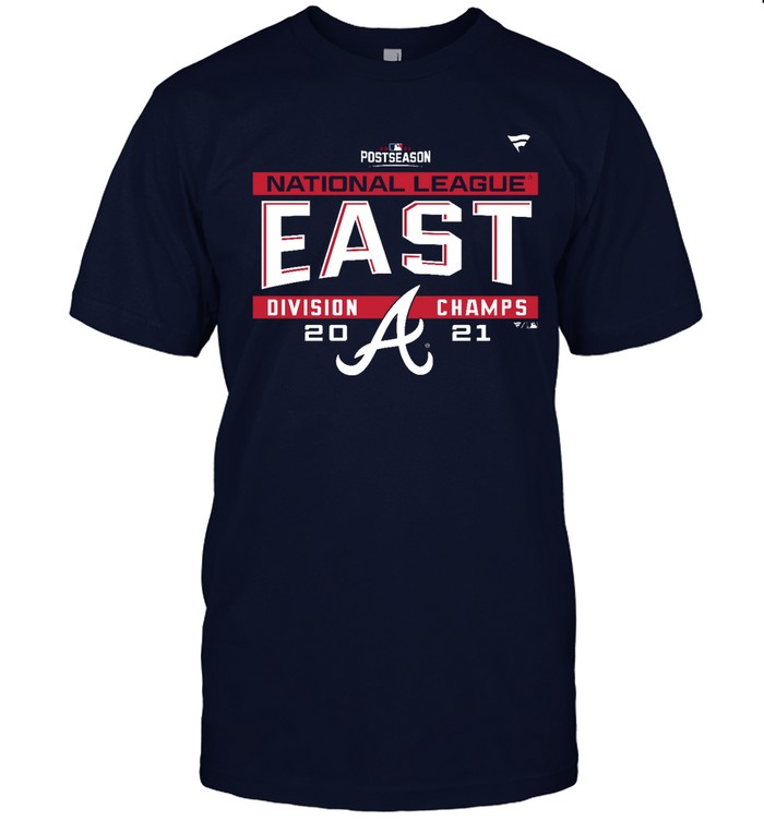 Atlanta Braves Fanatics Branded Navy 2021 Nl East Division Champions T Shirt