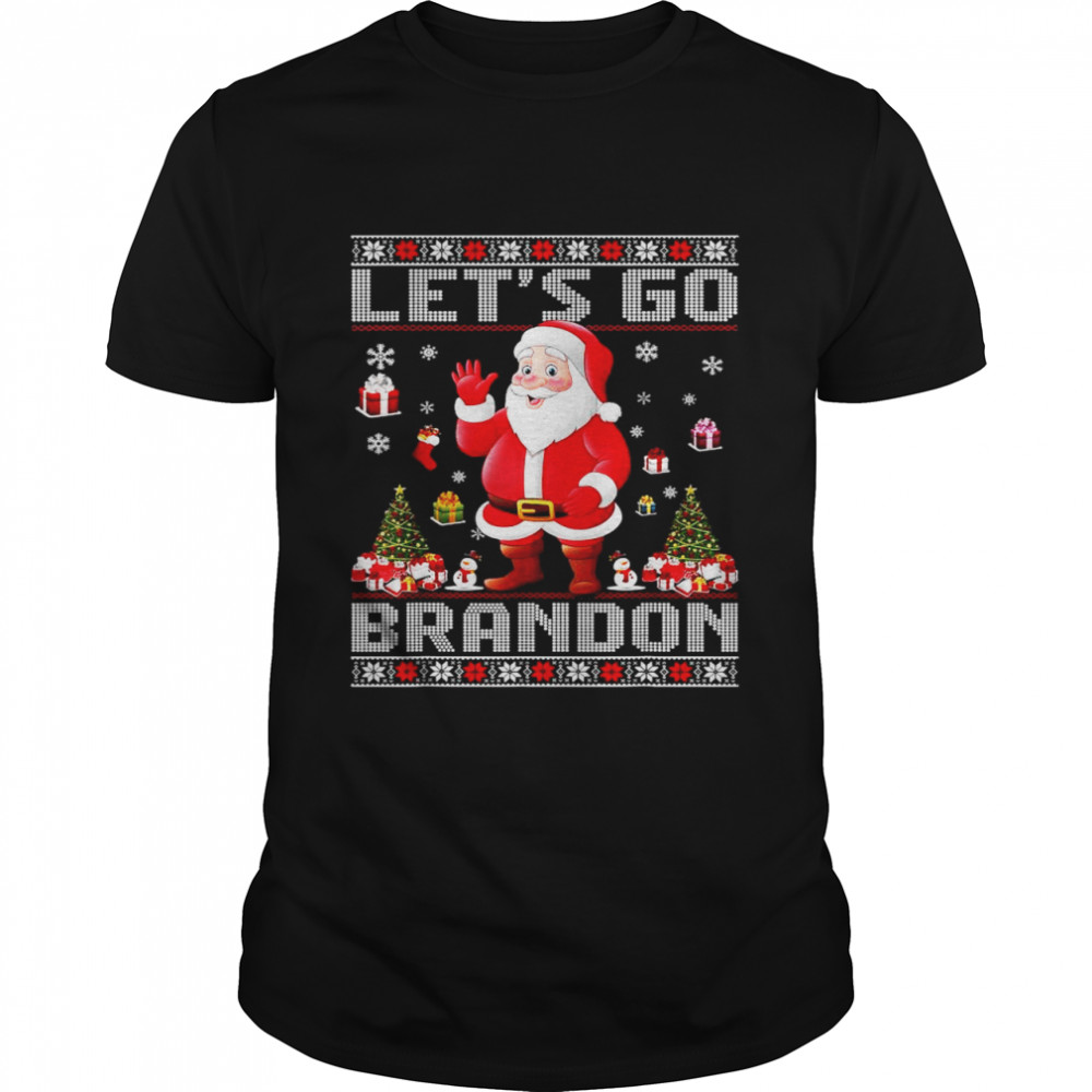 Santa Claus let’s go brandon anti Biden Ugly Christmas shirt