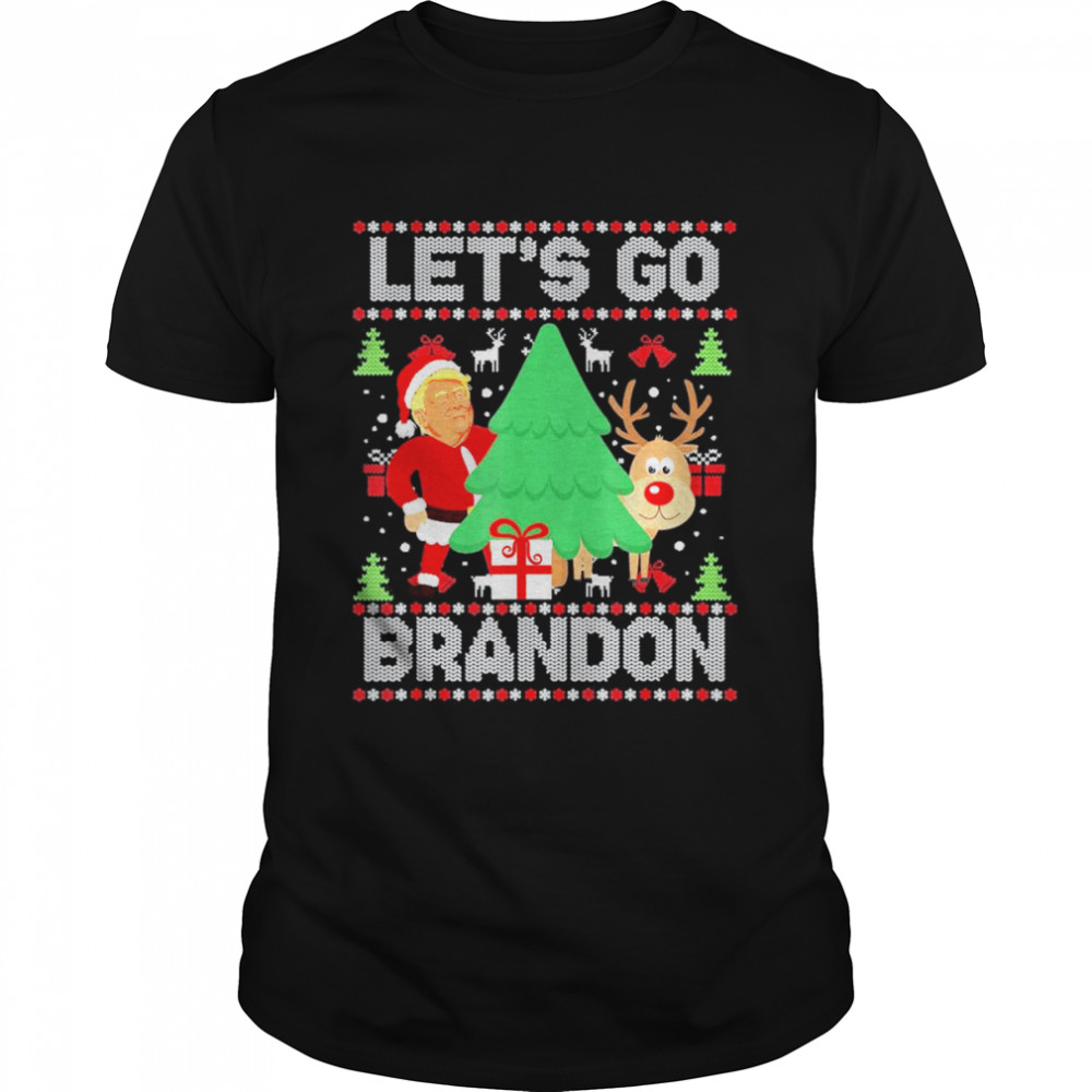 Let’s Go Brandon Santa Trump Ugly Christmas Sweater T-Shirt