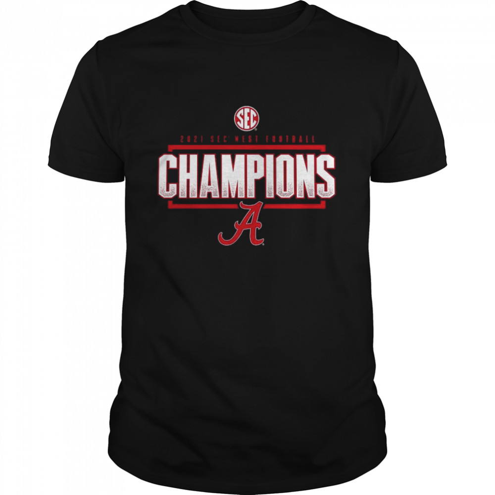 Alabama Crimson Tide Fanatics Branded 2021 SEC West Football Division Champions Locker Room T-Shirt