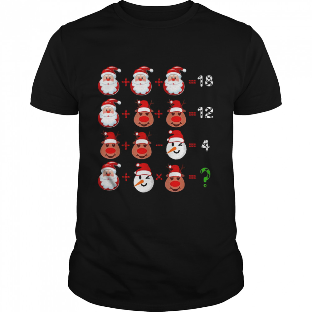 Christmas Order of Operations Quiz Math Teacher Shirt