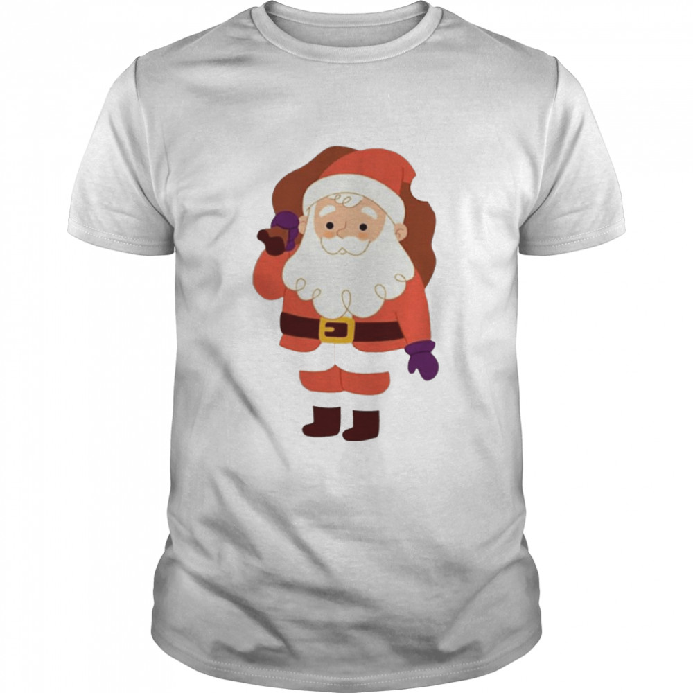 Santa Claus Carrying Gifts Xmas shirt
