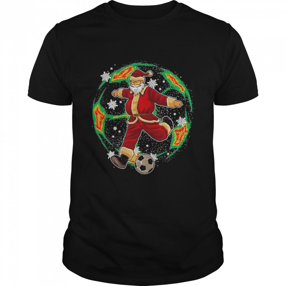 Santa Claus Plays Soccer Xmas Gift For Your Soccer Team Shirt