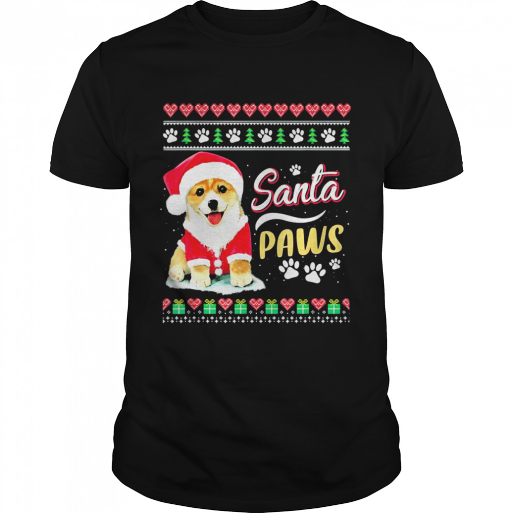 Santa Coggi Santa Paws Ugly Christmas shirt