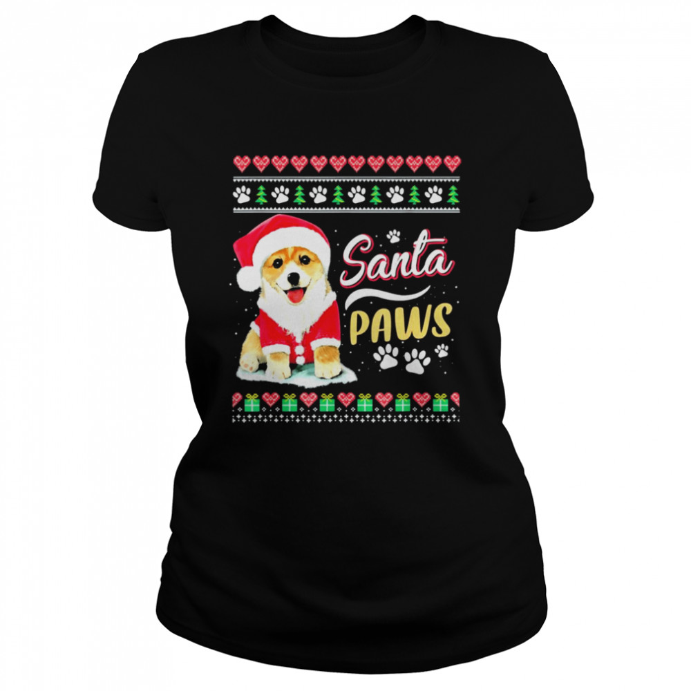 Santa Coggi Santa Paws Ugly Christmas shirt Classic Women's T-shirt
