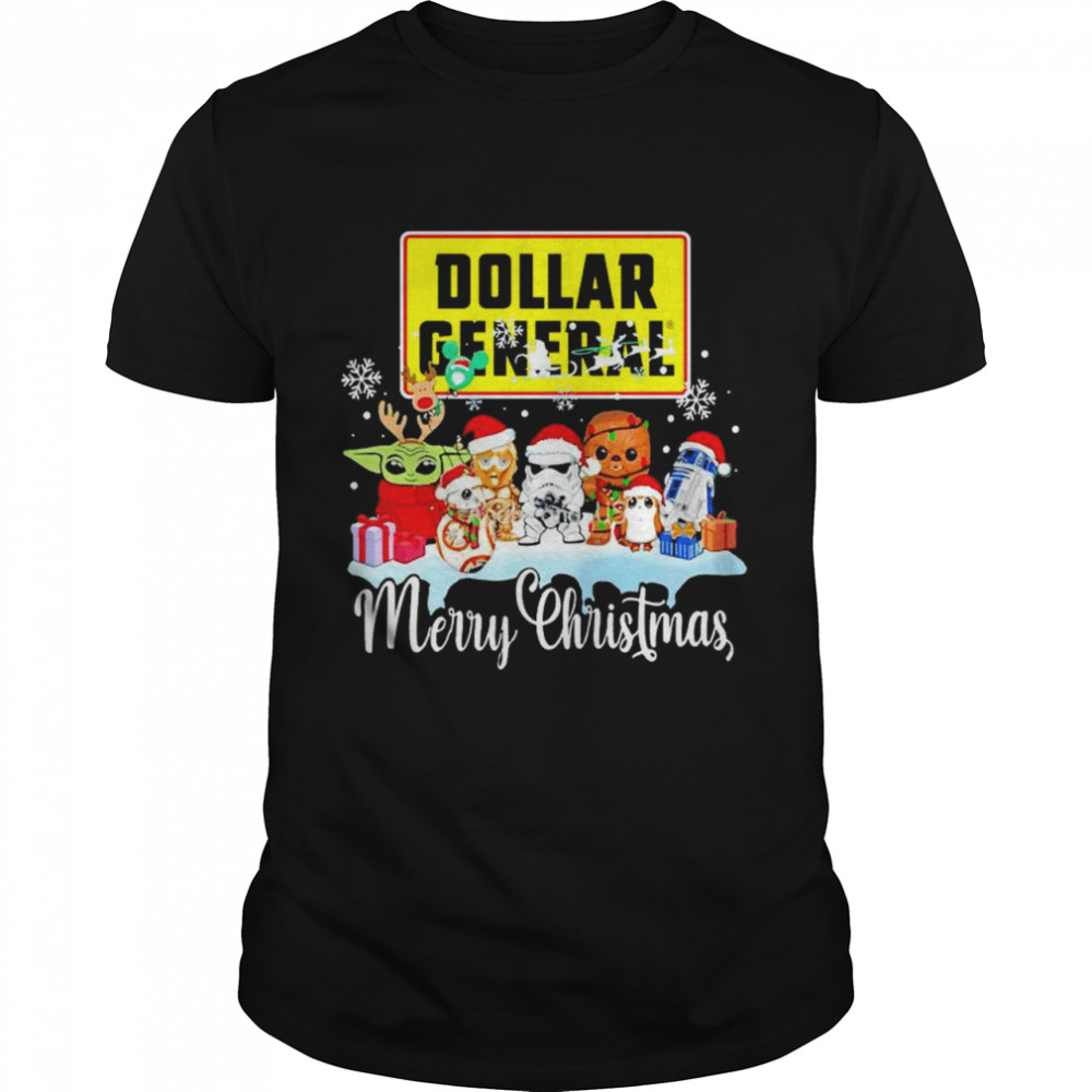 Star Wars characters Dollar General merry Christmas shirt