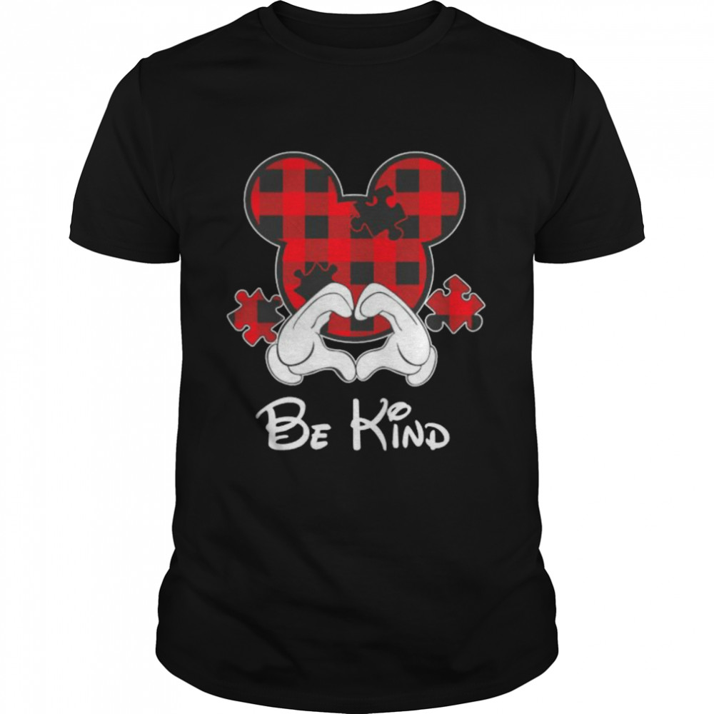 Mickey Mouse face mask be kind Autism shirt