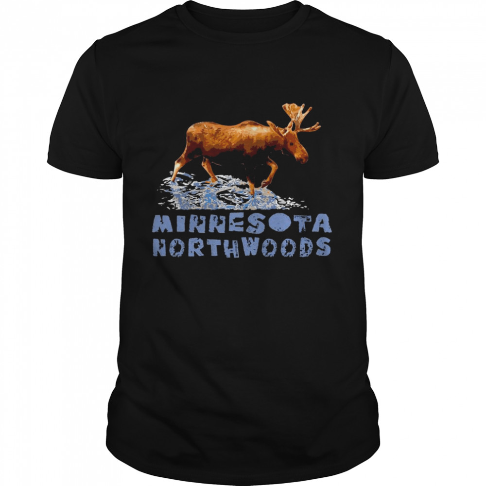 Minnesota Northwoods Outdoors Resort Vacation Moose Shirt