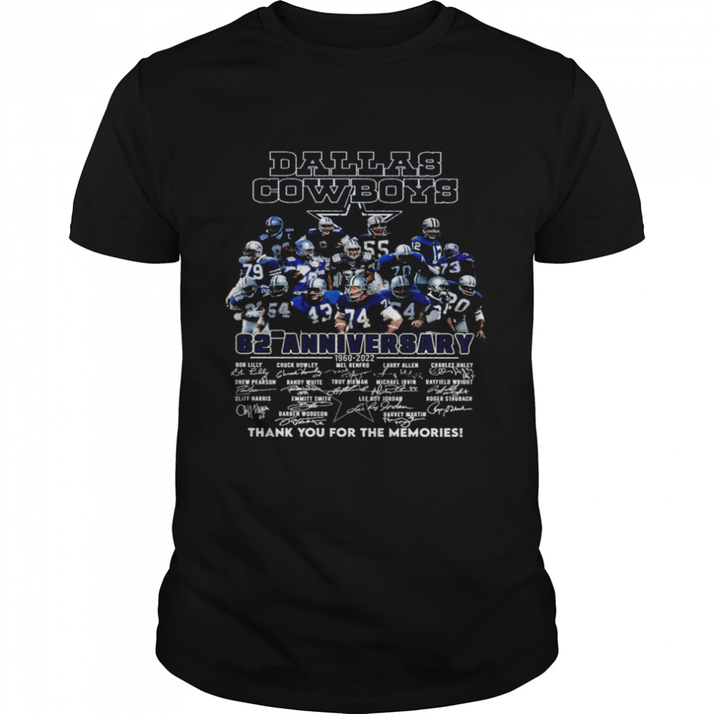 Dallas Cowboys 62nd Anniversary 1960 2021 Thank You For The Memories Shirt