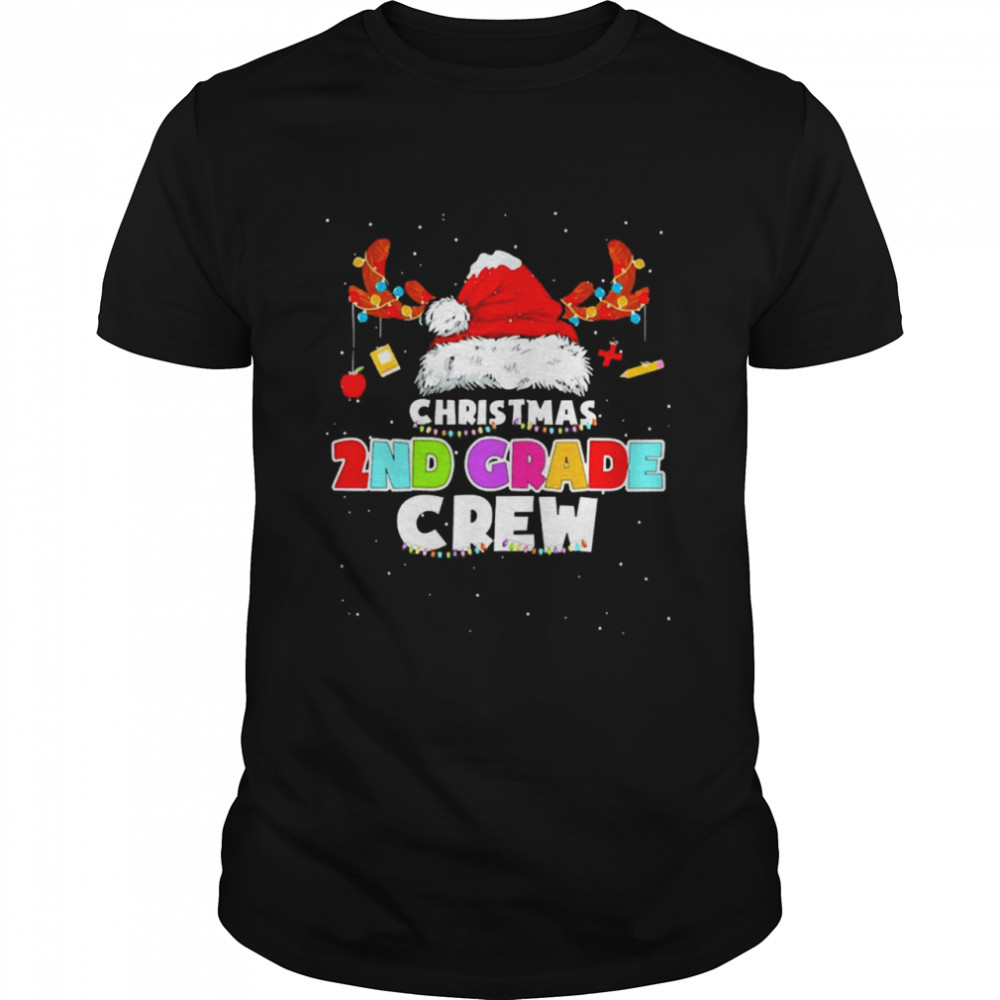 Santa Hat Christmas 2nd Grade Crew Sweater Shirt