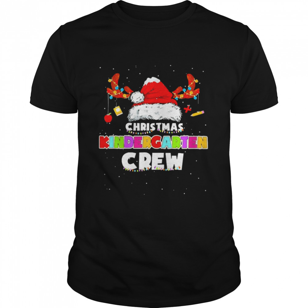 Santa Hat Christmas Kindergarten Crew Sweater Shirt