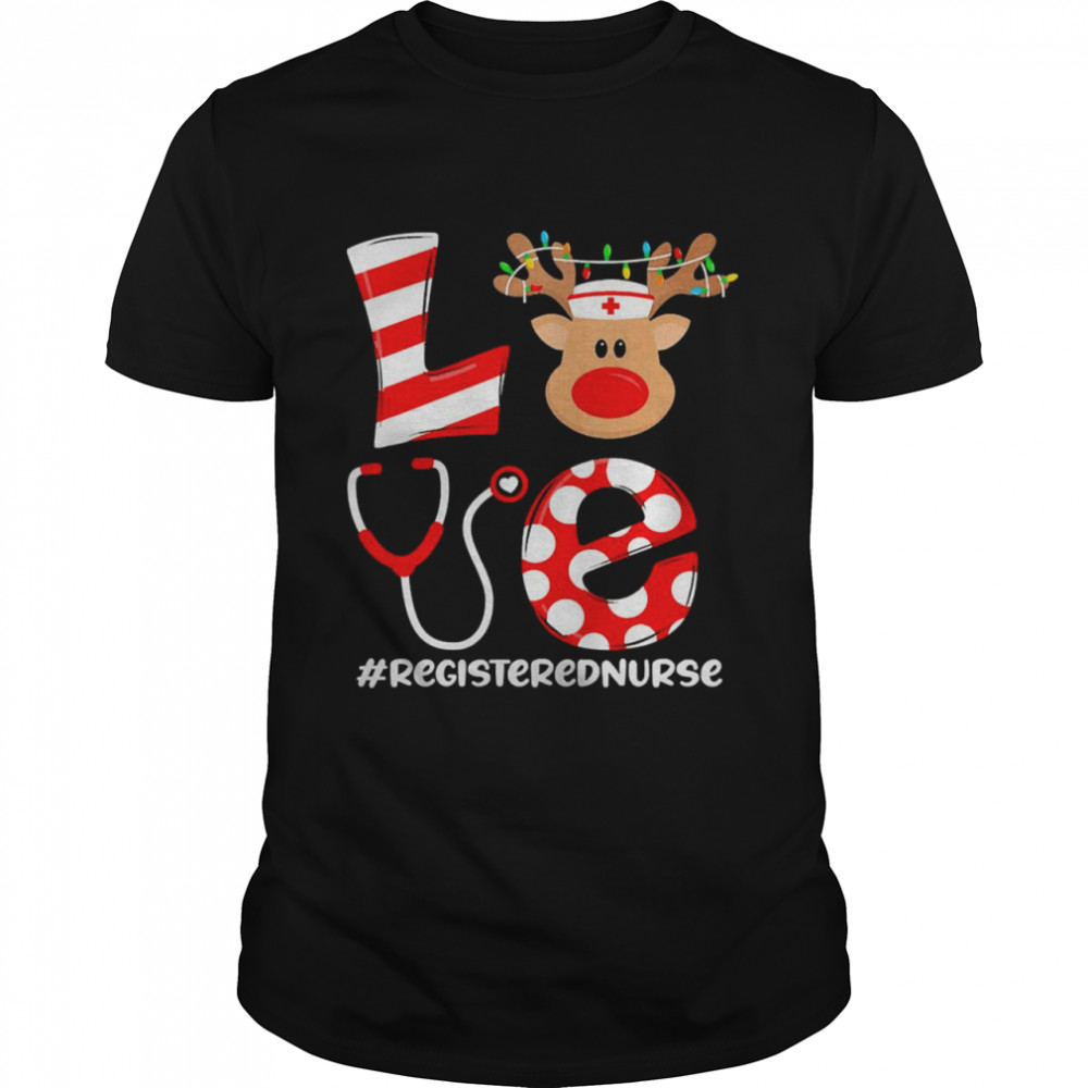 Christmas Nurse Love Registered Nurse Santa Reindeer Nurse Hat Elf Sweater Shirt