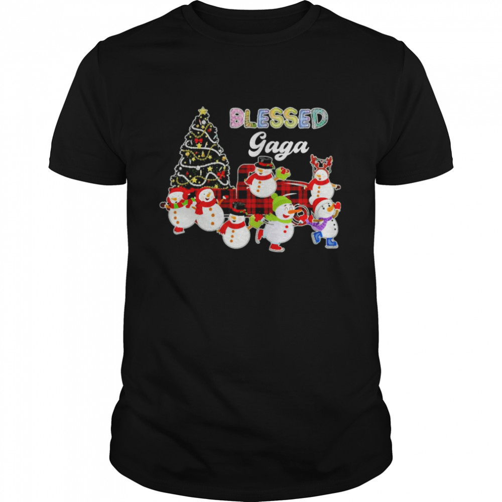 Christmas Snowman Blessed Gaga Christmas Sweater Shirt