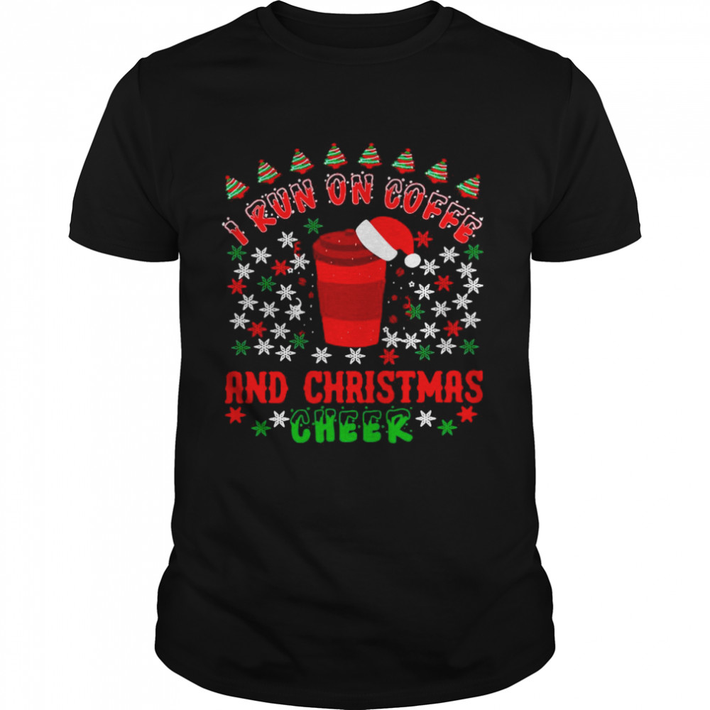I Run On Coffee And Christmas Cheer Matching Family Pajamas T-shirt