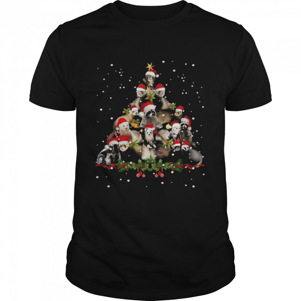 Ferrets Christmas tree ornament decor gift shirt