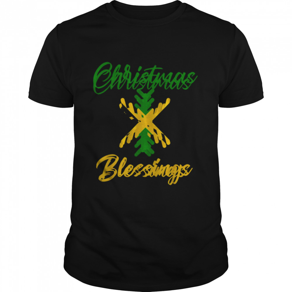 Christmas Blessings In Jamaica Flag Style, Jamaican Shirt