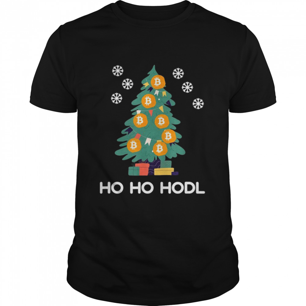 Ho Ho Hodl Christmas Bitcoin tree Cryptocurrency Shirt Shirt