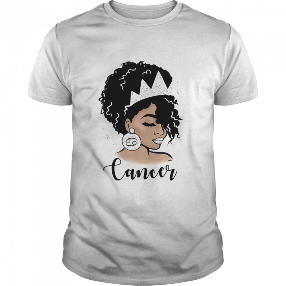 Afro Girl Zodiac Astrology Signs Cancer Shirt