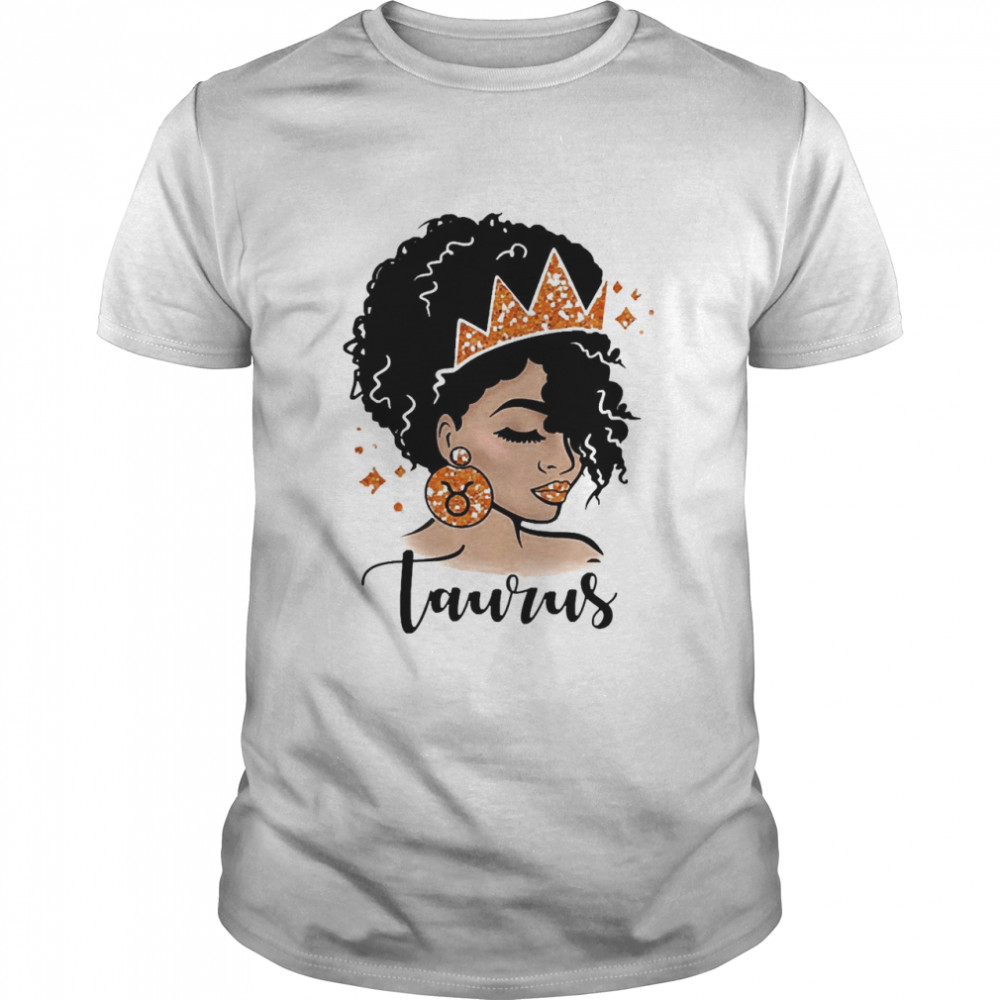 Afro Girl Zodiac Astrology Signs Taurus Shirt