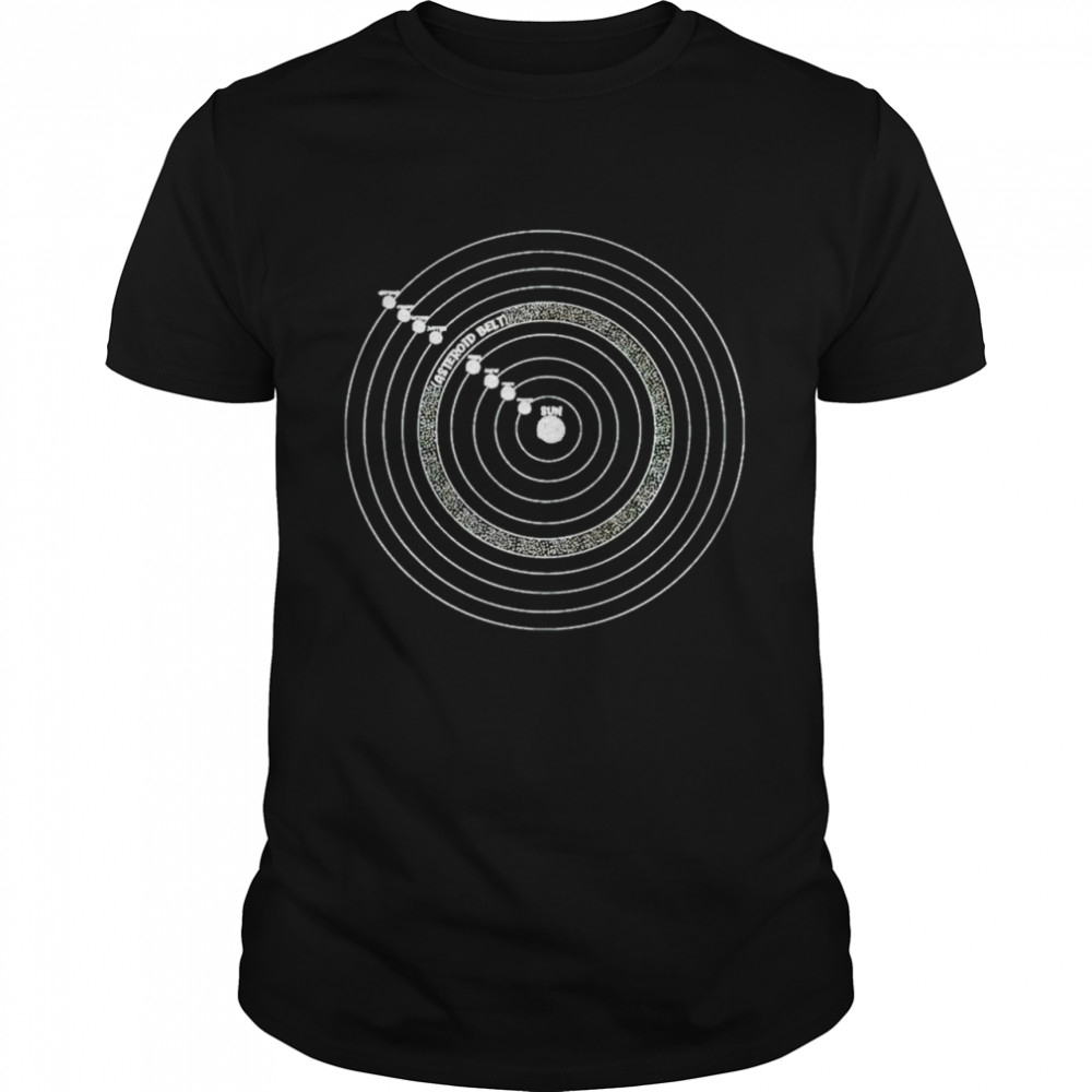 all planet asteroid belt shirt