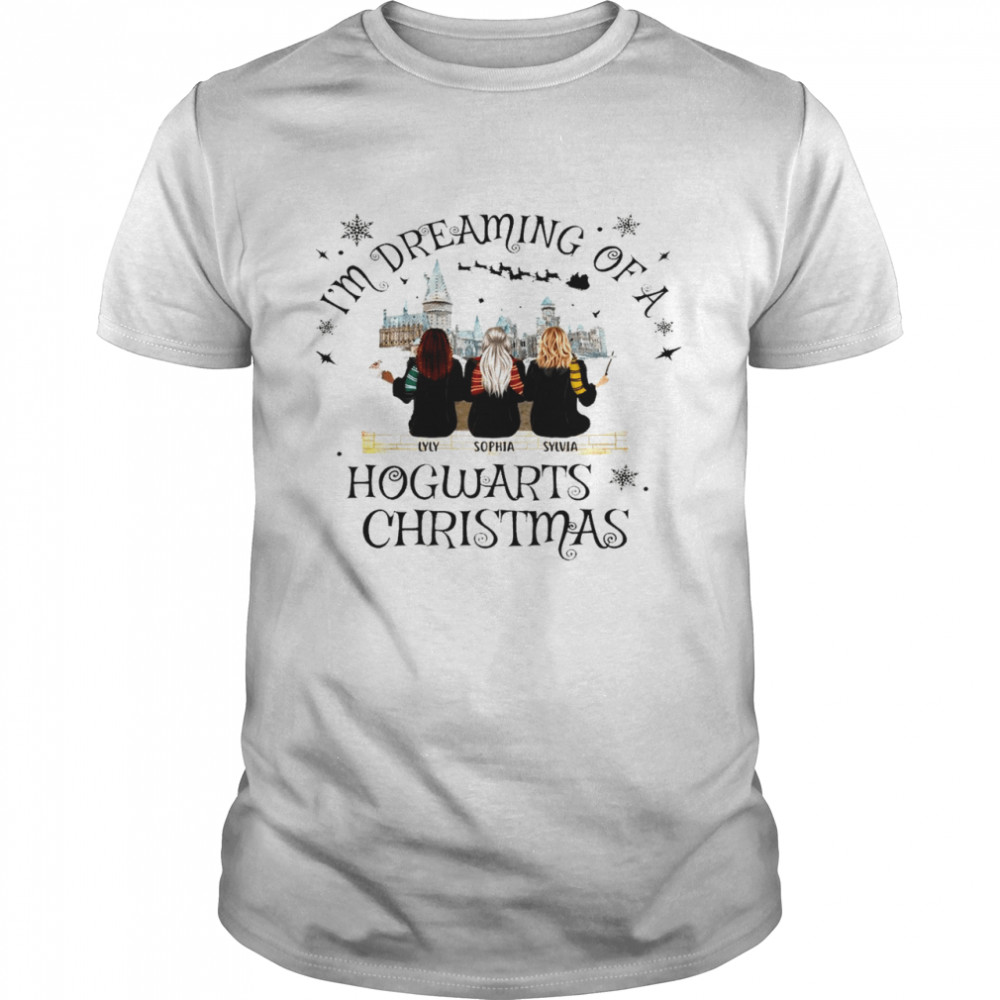 I’m dreaming of a lyly sophia sylvia hogwarts christmas shirt