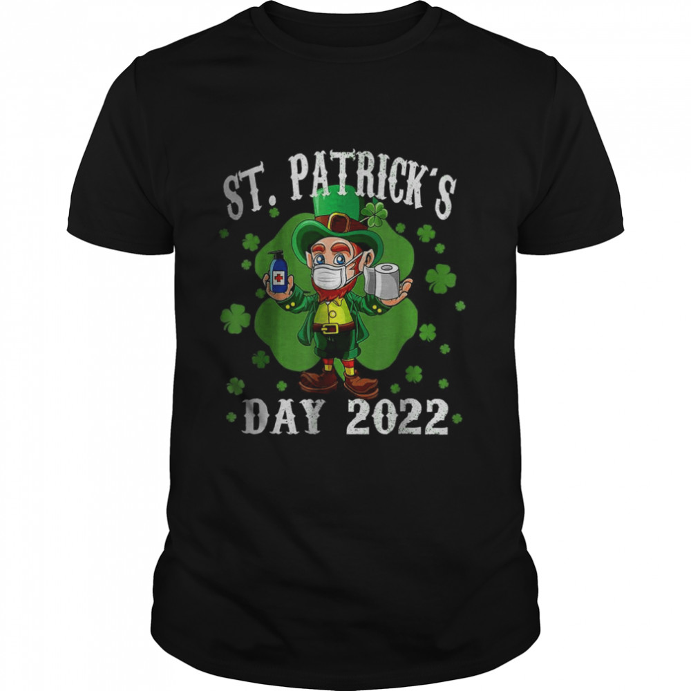 Leprechaun Wearing Mask Funny Saint Patrick’s Day 2022 T-Shirt
