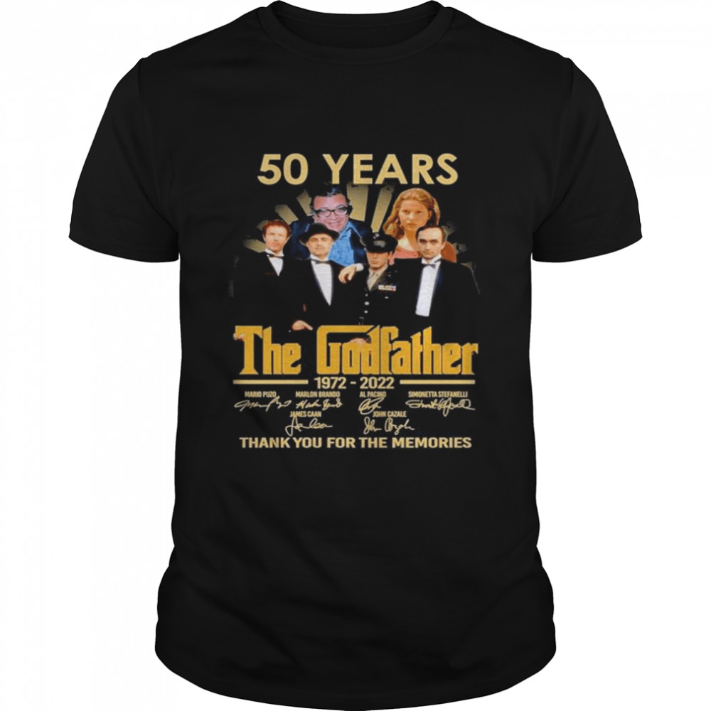 50 years The Godfather thank you for the memories signatures shirt
