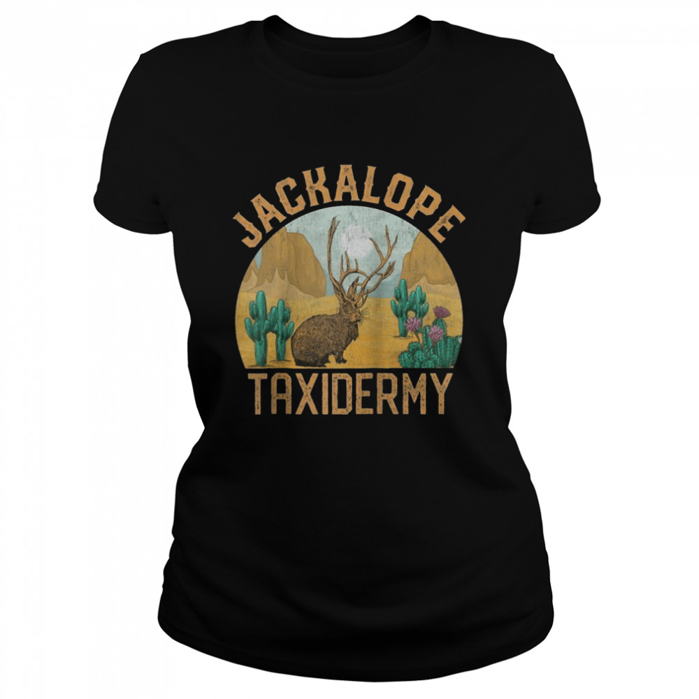 JACKALOPE Taxidermy Desert Mountain Cactus Vintage Animal  Classic Women's T-shirt