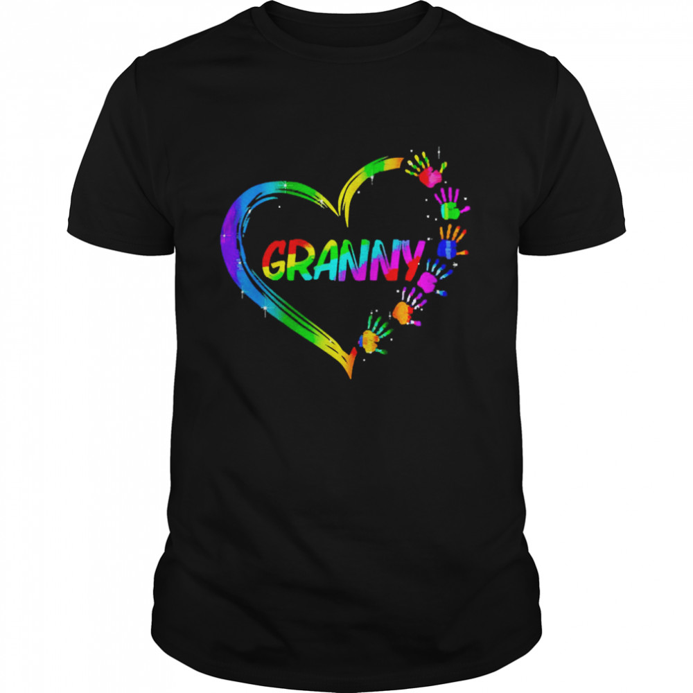 Gradient Heart Shape Granny Shirt