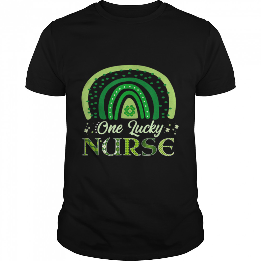 One Lucky Nurse Saint Paddys RN St Patricks Day Nurses Women T-Shirt B09SPDWJGD