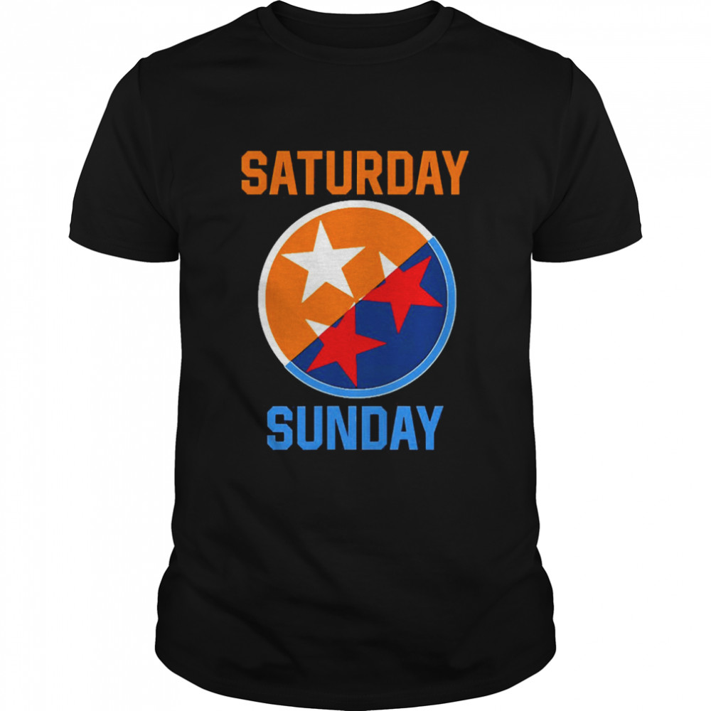 Tennessee Weekend Fan Of The Vols Football Orange White Flag Shirt