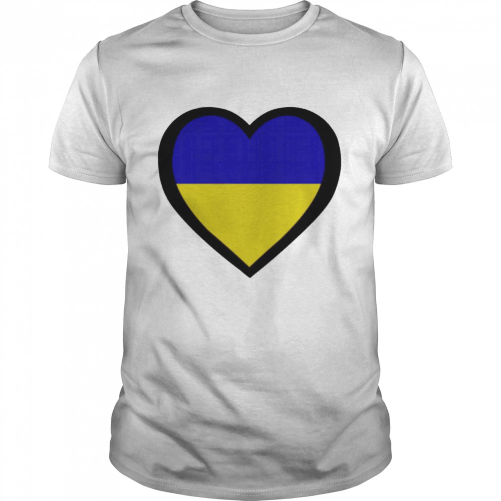 Heart Ukraine flag shirt