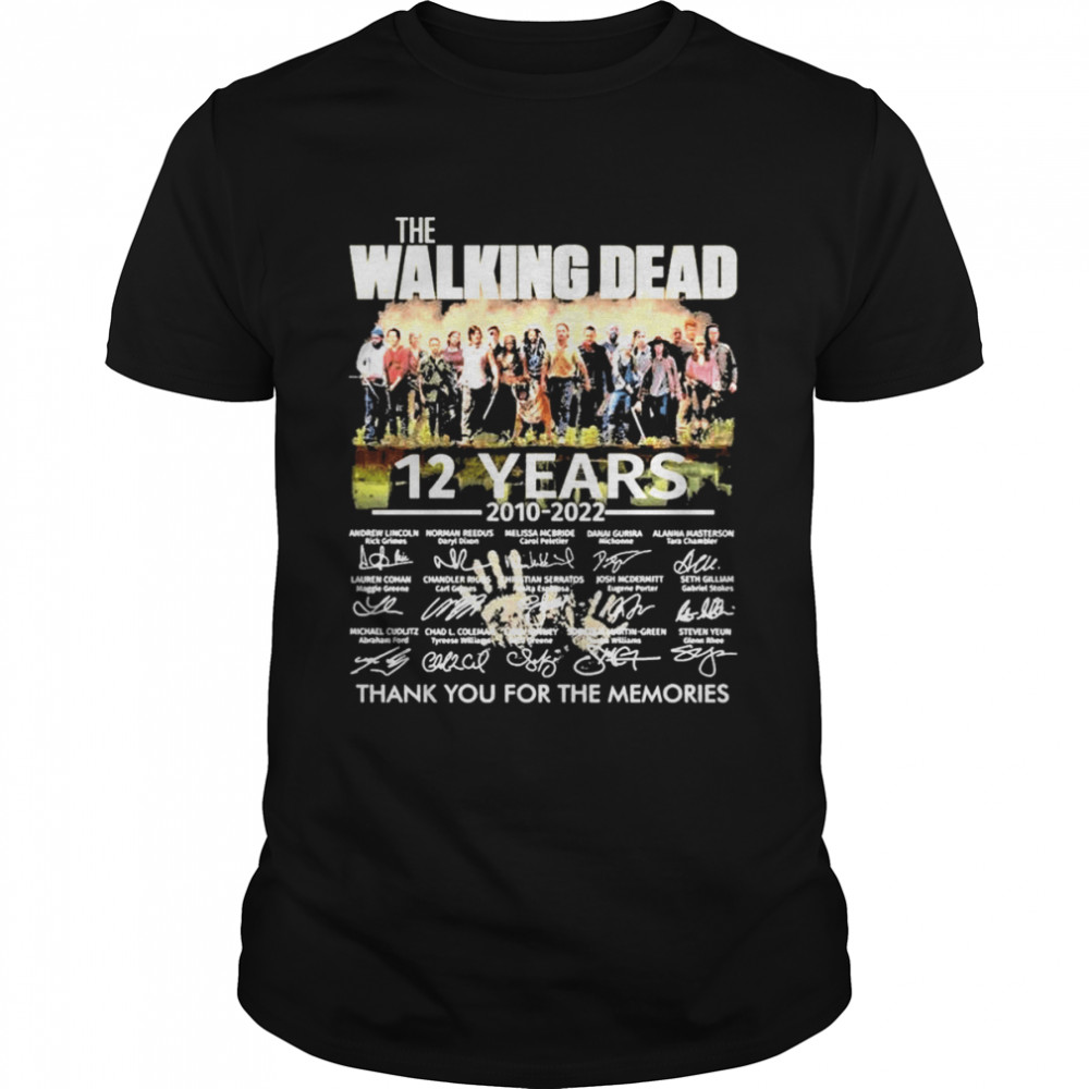 The Walking Dead 12 Years Anniversary 2010 – 2022 Signatures Thank You For The Memories T-Shirt