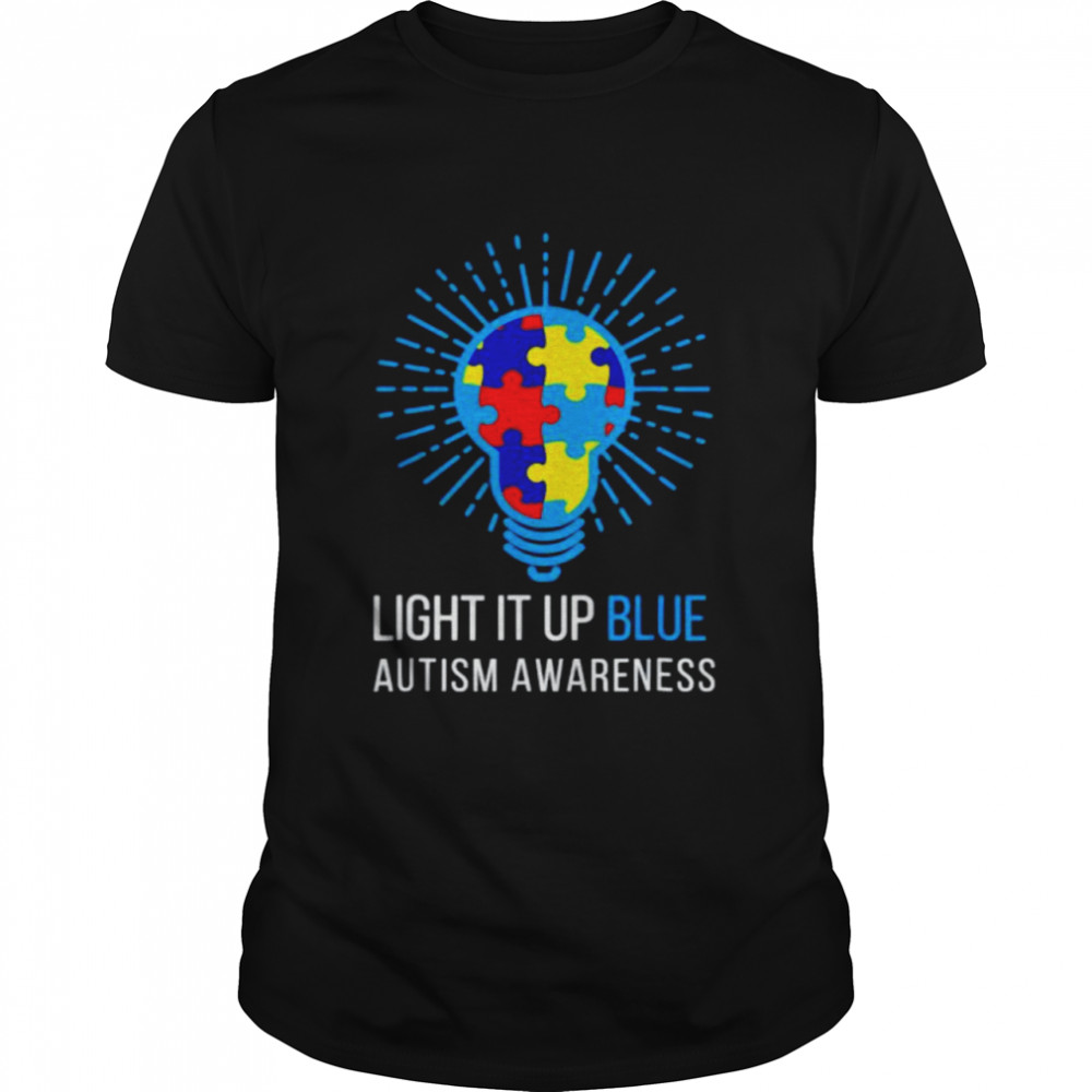 Light it up blue autism awareness shirt