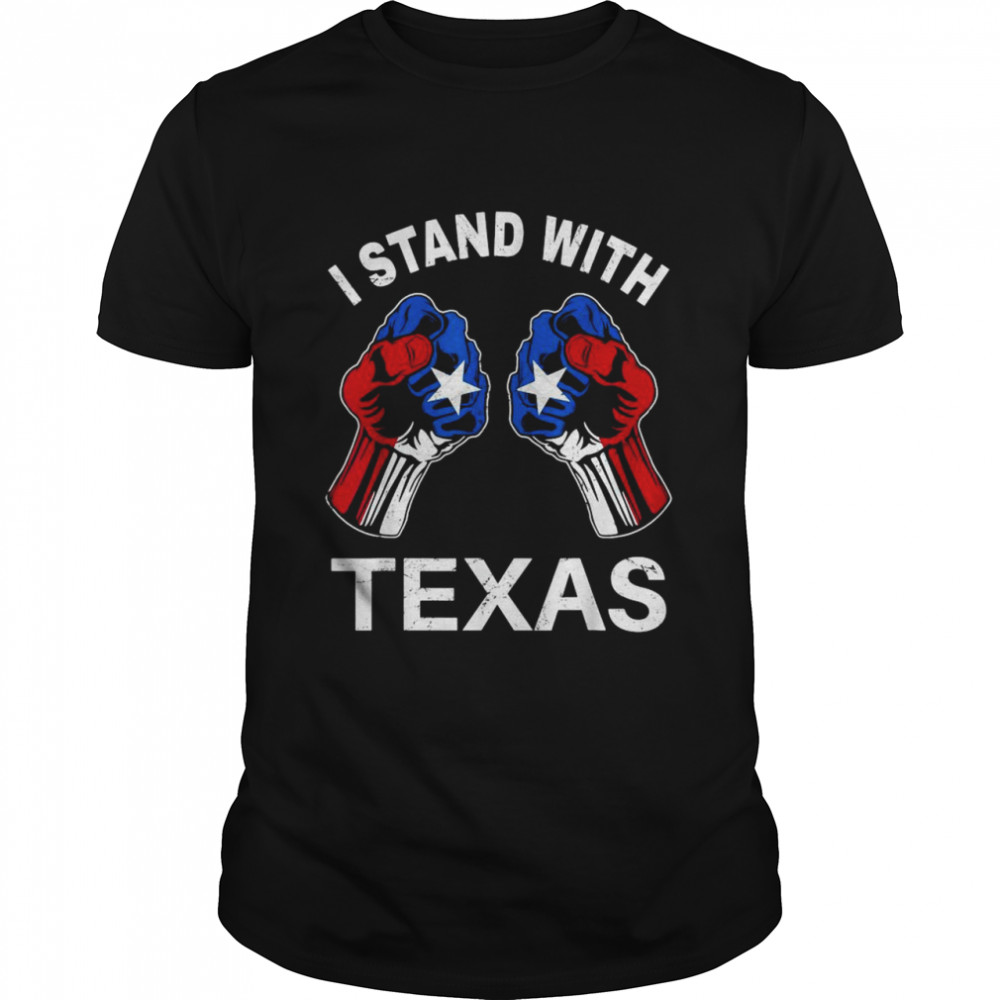 I Stand With Texan Boxing Shirt
